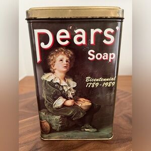 PEARS SOAP Vintage Tin Bicentennial 1789-1989 Special Edition Collectible